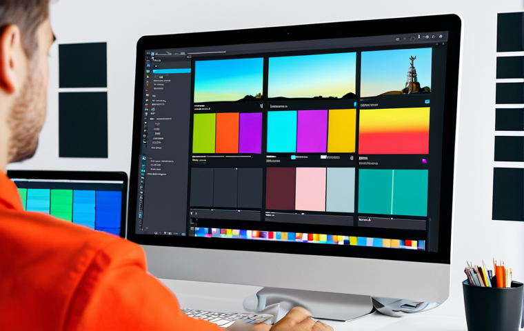 Color & Branding**

"A graphic designer working on a video project, surrounded by color palettes and design software interfaces. The scene emphasizes the use of brand colors in a modern, clean design aesthetic. Fully clothed, appropriate attire. Safe for work, professional, perfect anatomy, correct proportions, well-formed hands, proper finger count, natural pose, high quality, vibrant colors, modern design."

**