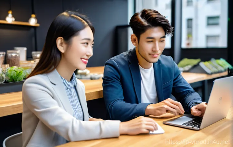 영상제작 실무 경험을 쌓는 방법 - **A young, enthusiastic Japanese woman (20s) is comfortably seated in a cozy, sunlit cafe, deeply en...