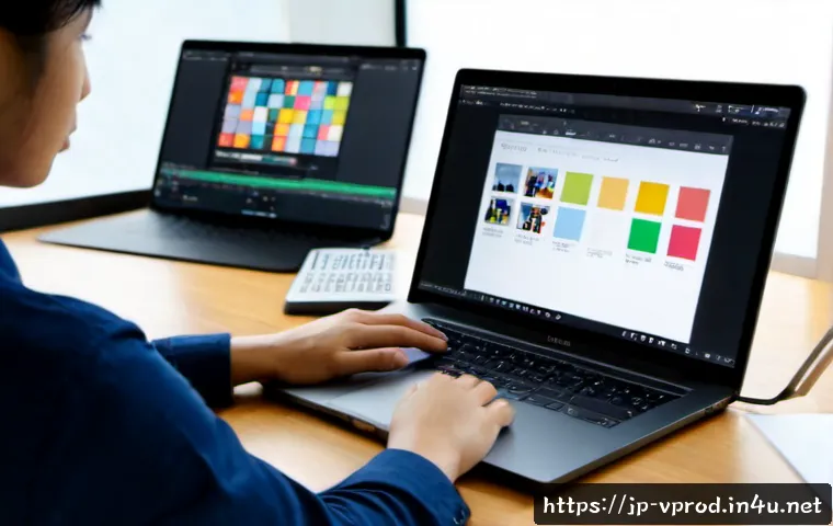 영상제작 포트폴리오를 돋보이게 만드는 법 - Photorealistic Japanese video creator curating a standout production portfolio at a clean modern des...